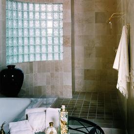 Glass Block Bathroom